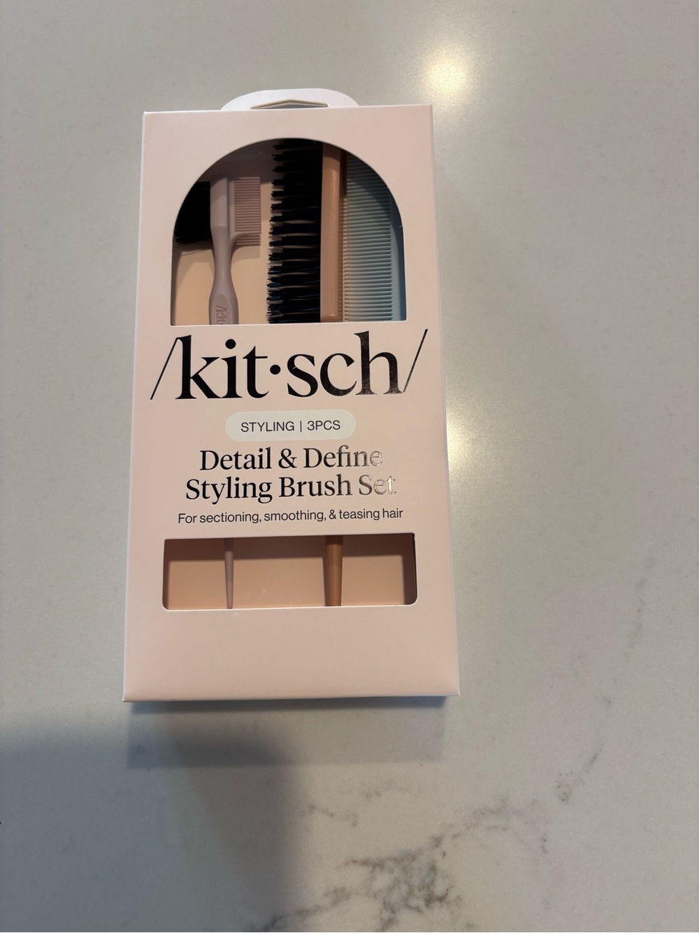 Kitsch Styling Brush Set - Pale Pink, Black & Light Blue